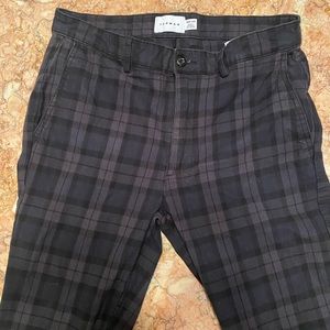 topman slim fit checkered pants 32x32